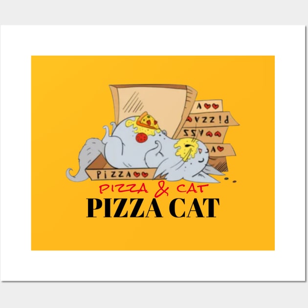 Pizza Cat Wall Art by Primigenia